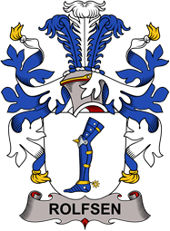 Coat of arms used by the Danish family Rolfsen
