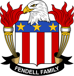 Coat of arms used by the Fendell family in the United States of America