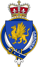 British Garter Coat of Arms for Gardner (England)