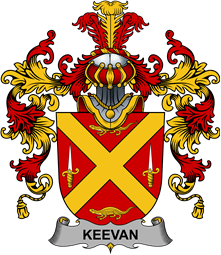 Irish Family Coat of Arms (v.25b) Keevan or O