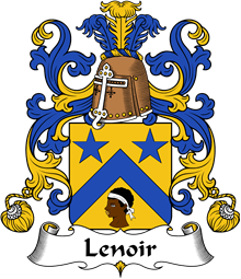 Coat of Arms from France for Lenoir (Noir le)