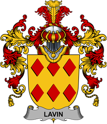 Irish Family Coat of Arms (v.25b) Lavin or O