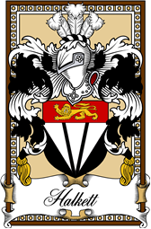 Scottish Coat of Arms Bookplate for Halkett