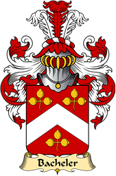 French Family Coat of Arms (v.23) for Bacheler or Bachelier