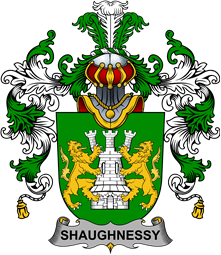 Irish Family Coat of Arms (v.25b) Shaughnessy or O