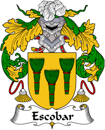 Portuguese Coat of Arms for Escobar or Escovar