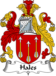 English Coat of Arms for the family Hales