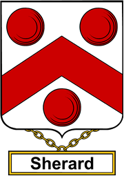 English Coat of Arms Shield Badge for Sherard