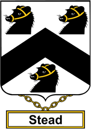 English Coat of Arms Shield Badge for Stead or Steede