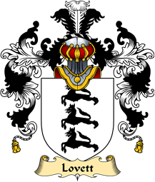 Irish Family Coat of Arms (v.25a) Lovett