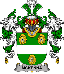 Irish Family Coat of Arms (v.25b) McKenna or Kennagh