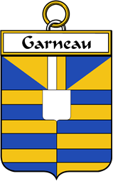 French Coat of Arms Badge for Garneau or Garnault
