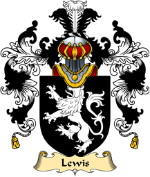 Welsh Family Coat of Arms (v.25) Lewis (of Y Fan or Van, Caerphilly, Glamorgan)