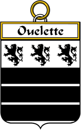 French Coat of Arms Badge for Ouelette (or Willet)