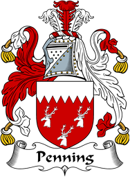 English Coat of Arms for the family Penning
