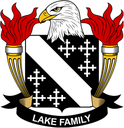 Coat of arms used by the Lake family in the United States of America