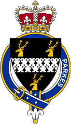 British Garter Coat of Arms for Parkes (England)
