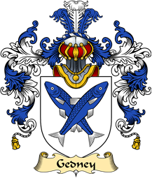 English Family Coat of Arms (v.25) Gedney or Gidney
