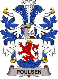 Coat of arms used by the Danish family Poulsen or Leuenbach