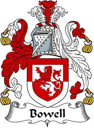 English Coat of Arms for the family Bowell