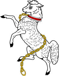 Lamb Rampant Collared & Chained