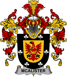 Irish Family Coat of Arms (v.25b) Alister or McAlister