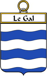 French Coat of Arms Badge for Le Gal