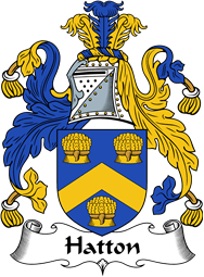 English Coat of Arms for the family Hatton