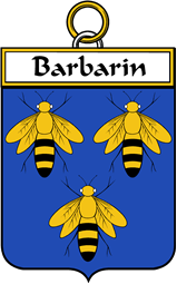 French Coat of Arms Badge for Barbarin