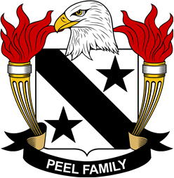 Coat of arms used by the Peel family in the United States of America