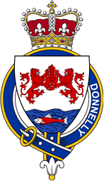 British Garter Coat of Arms for Donnelly (Ireland)