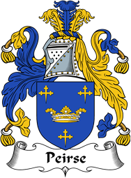 English Coat of Arms for the family Peirse