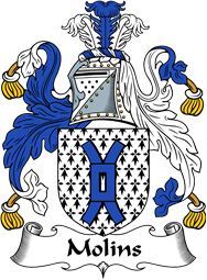 English Coat of Arms for the family Molins