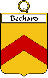 French Coat of Arms Badge for Bechard