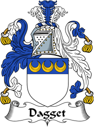English Coat of Arms for the family Dagget (t)