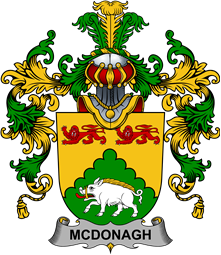 Irish Family Coat of Arms (v.25b) McDonagh or McDonogh