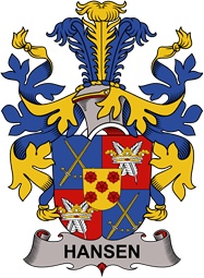 Norwegian Coat of Arms for Hansen or Rosenkrentz