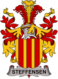Coat of arms used by the Danish family Steffensen or Steffen
