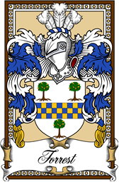 Scottish Coat of Arms Bookplate for Forrest