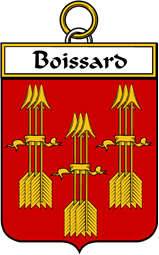 French Coat of Arms Badge for Boissard
