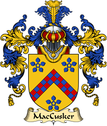 Irish Family Coat of Arms (v.25a) MacCusker or Cosker