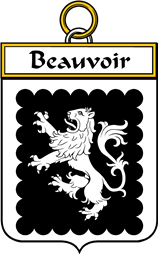 French Coat of Arms Badge for Beauvoir