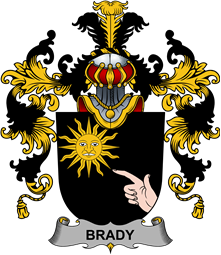 Irish Family Coat of Arms (v.25b) Brady or McBrady