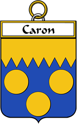 French Coat of Arms Badge for Caron