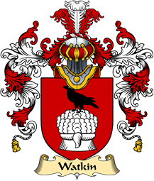 Welsh Family Coat of Arms (v.25) Watkin (AP JOHN HIR, of Breconshire)
