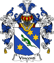 Italian Family Coat of Arms (v.25b) Vincenti