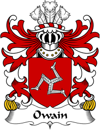 Welsh Coat of Arms for Owain (AP EDWIN, or Owen)