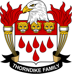 Coat of arms used by the Thorndike family in the United States of America