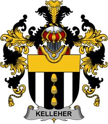 Irish Family Coat of Arms (v.25b) Kelleher or O
