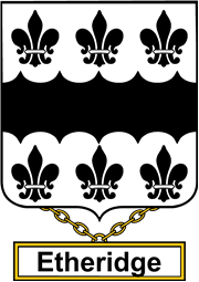 English Coat of Arms Shield Badge for Etheridge